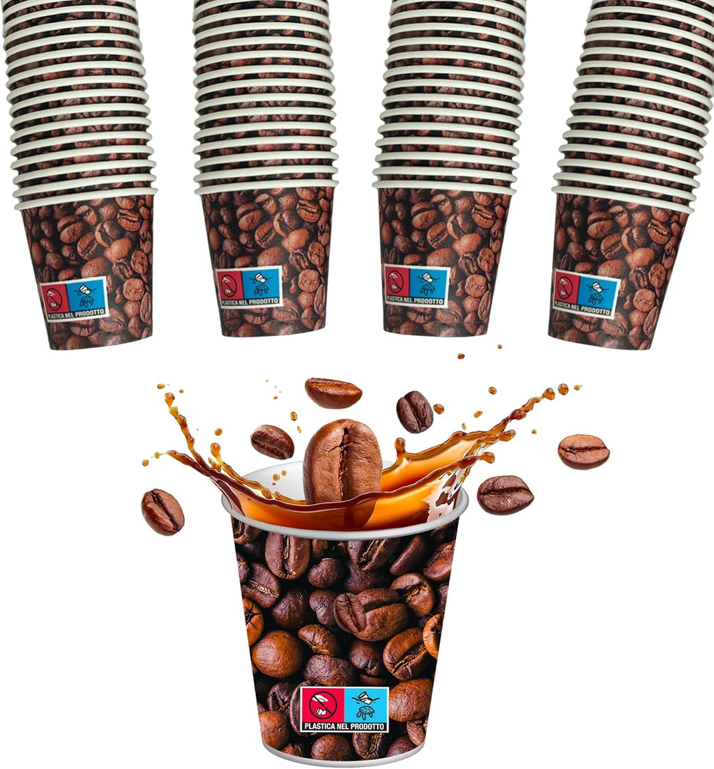 Bicchierini Caffè - tazzine caffe in carta monouso da 75ml - DECORO CAFFE'