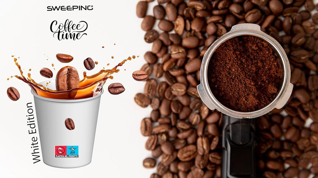Bicchierini Caffè - tazzine caffe in carta monouso da 75ml - BIANCHI