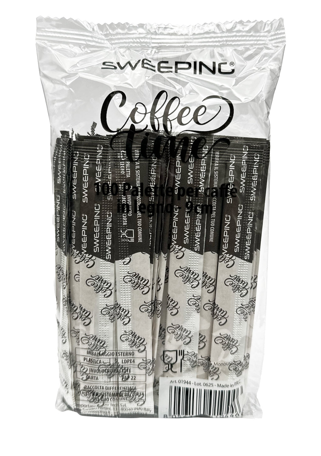 Palette Caffe monouso in legno imbustate singolarmente - Bastoncini palettine miscelatori USA e Getta per Girare il caffè