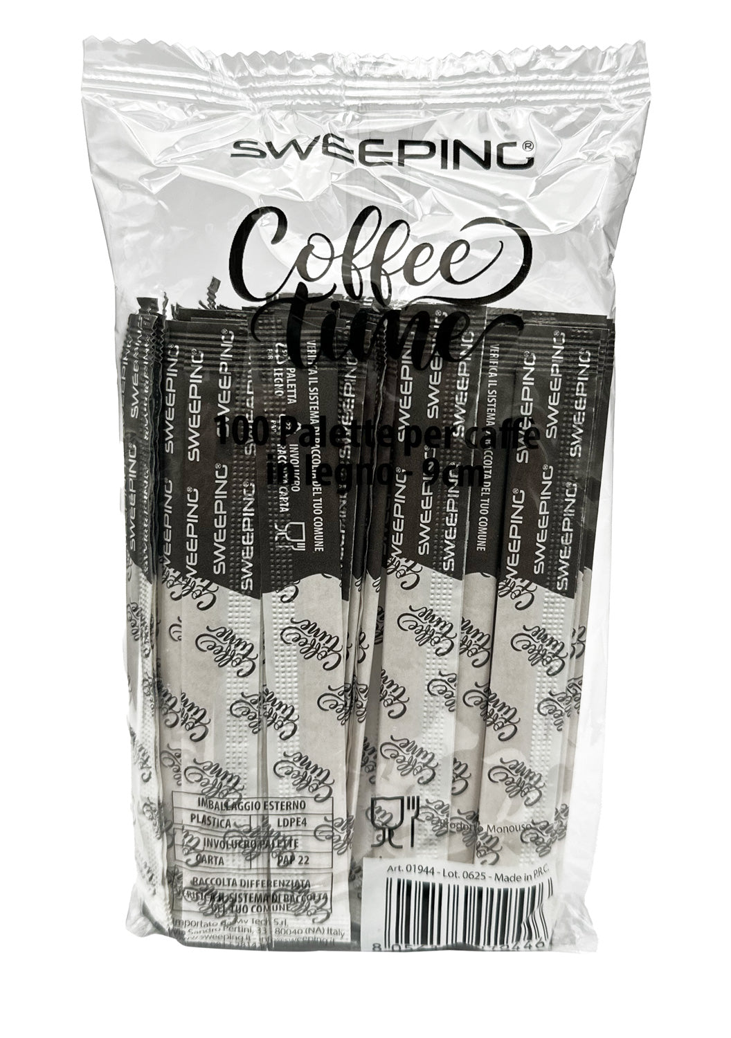 Palette Caffe monouso in legno imbustate singolarmente - Bastoncini palettine miscelatori USA e Getta per Girare il caffè